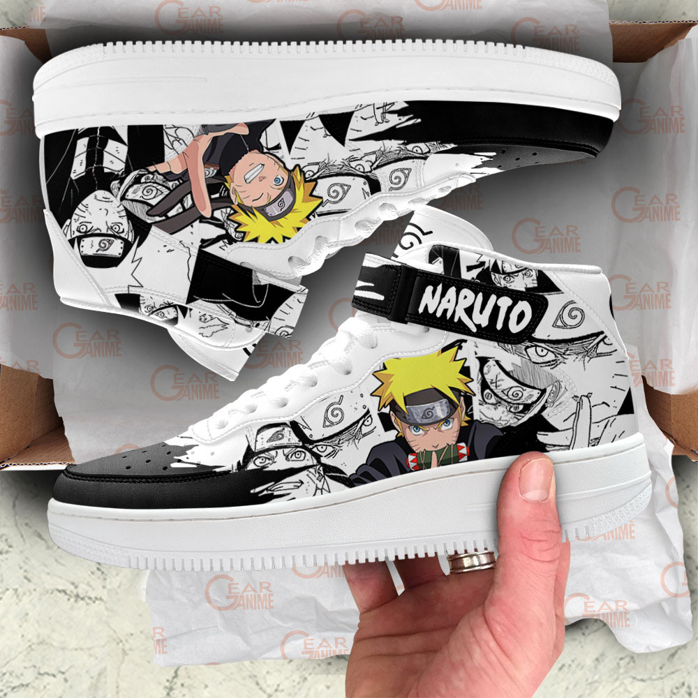 Nrt Uzumaki Sneakers Air Mid Custom Anime Shoes Mix Manga