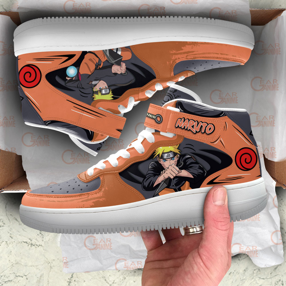 Nrt Uzumaki Sneakers Air Mid Custom Anime Shoes