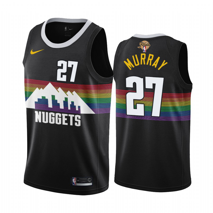 Nuggets #27 Jamal Murray 2023 NBA Finals Patch Black City Edition Jersey
