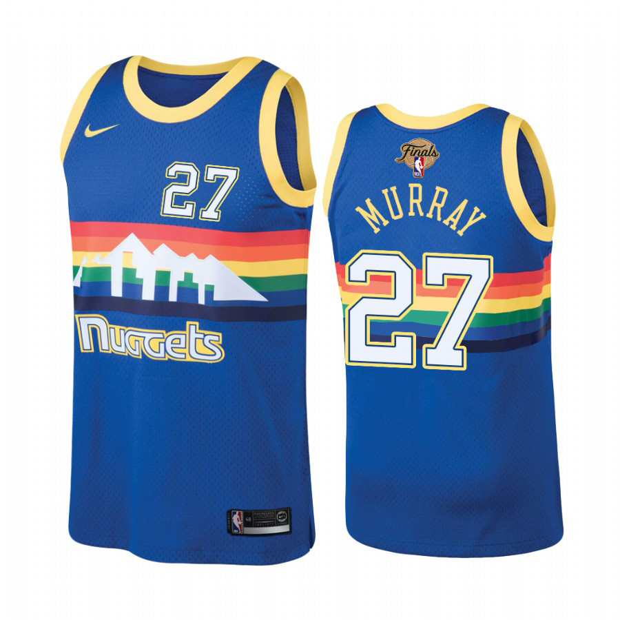 Nuggets #27 Jamal Murray Hardwood Classic Blue 2023 Finals Patch NBA Jersey