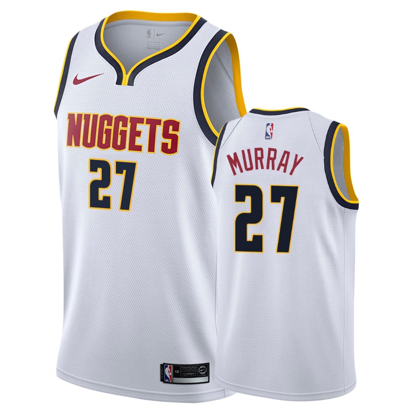 Nuggets Male Jamal Murray #27 2018-19 Association Wihte Jersey
