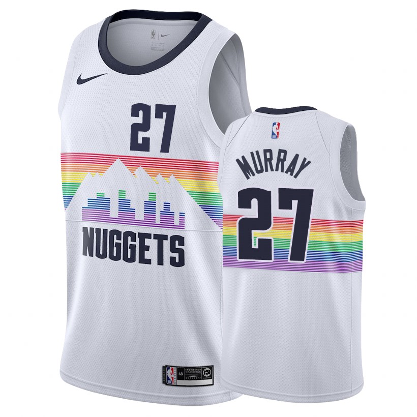 Nuggets Male Jamal Murray #27 2018-19 City White Jersey