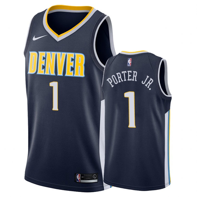Nuggets Male Michael Porter Jr. #1 Icon Navy Jersey