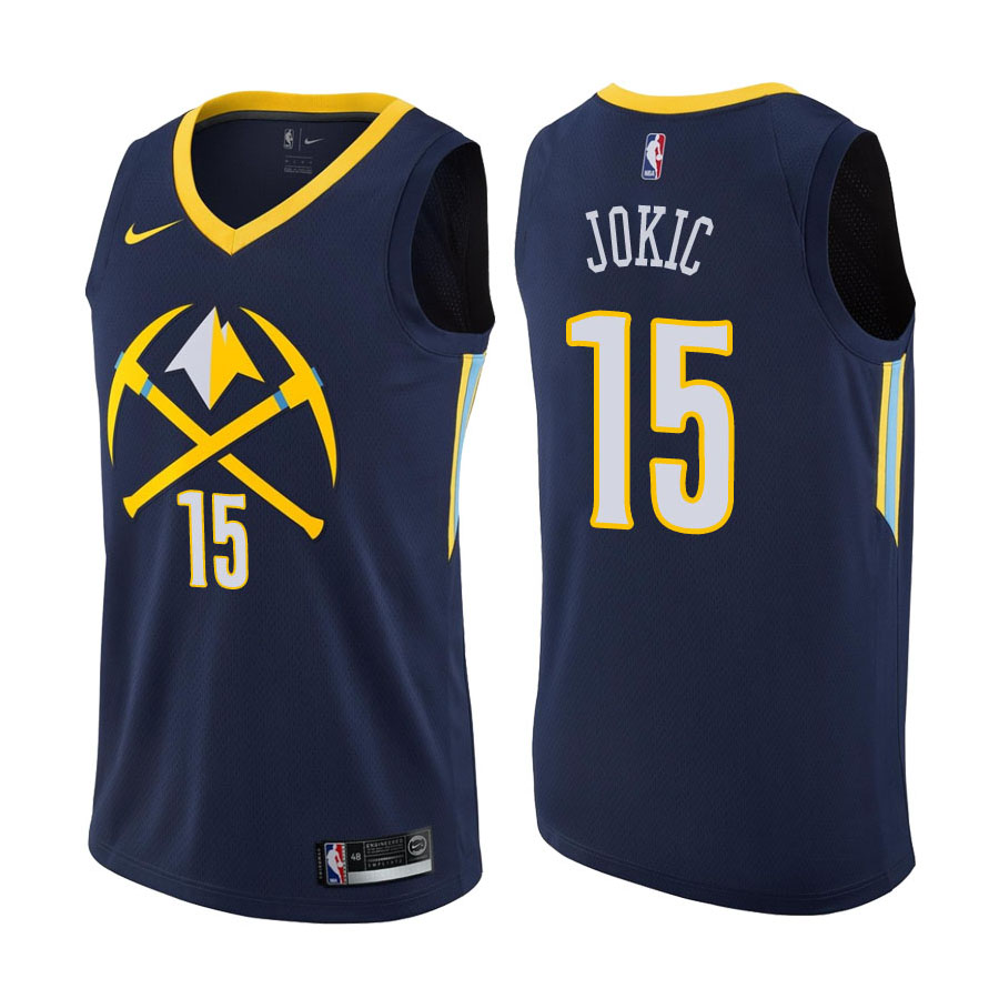 Nuggets Male Nikola Jokic #15 City Edition Navy Jersey