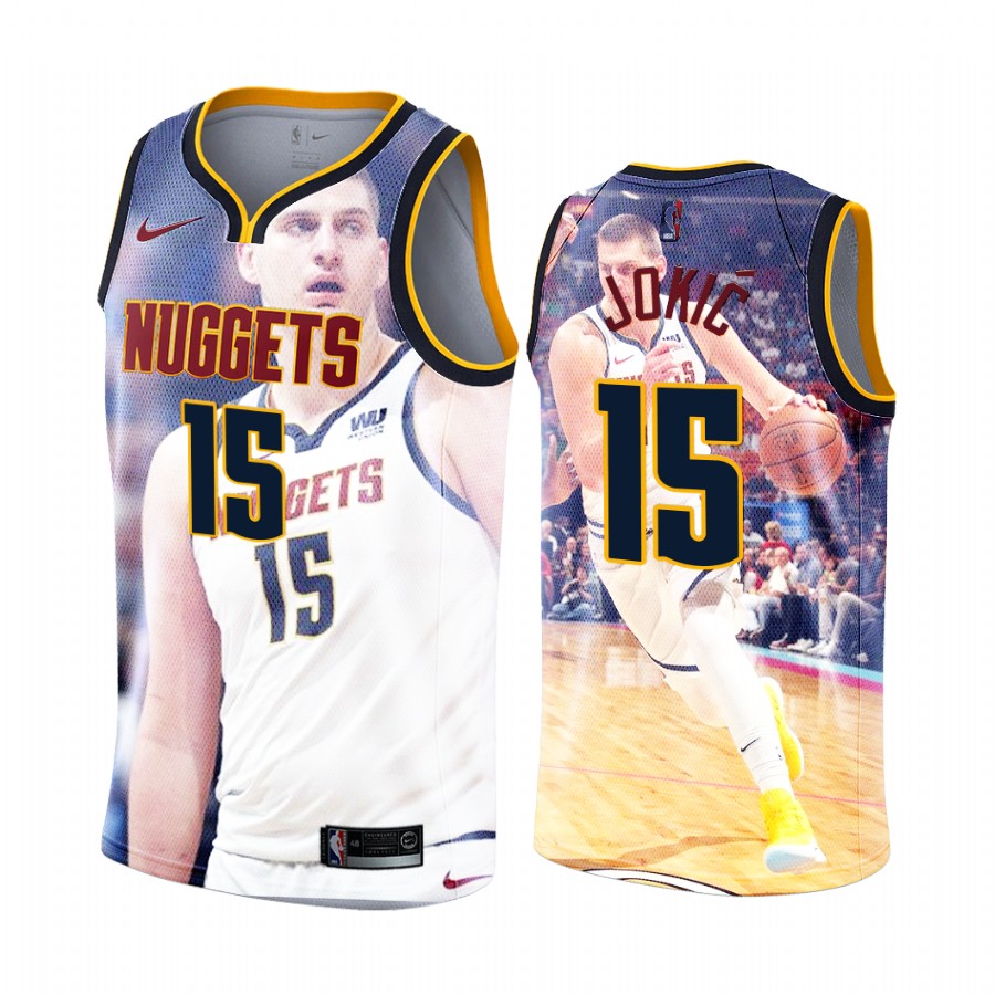 Nuggets Nikola Jokic #15 NBA MVP 2021 Highlights Jersey