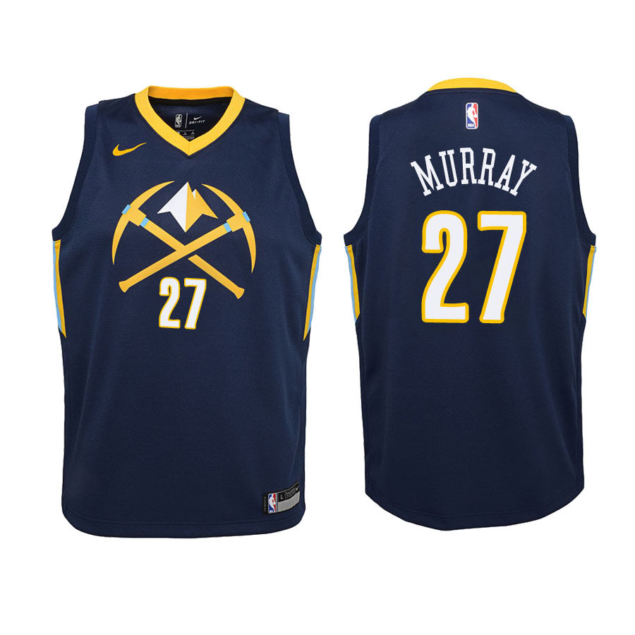 Nuggets Youth Jamal Murray #27 City Edition Navy Jersey