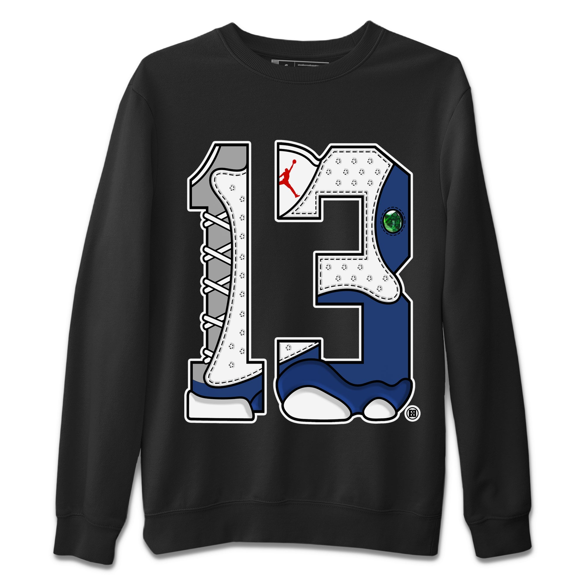 Number 13 Unisex Sweater – Air Jordan 13 French Blue, Sneakers Matching Sweater