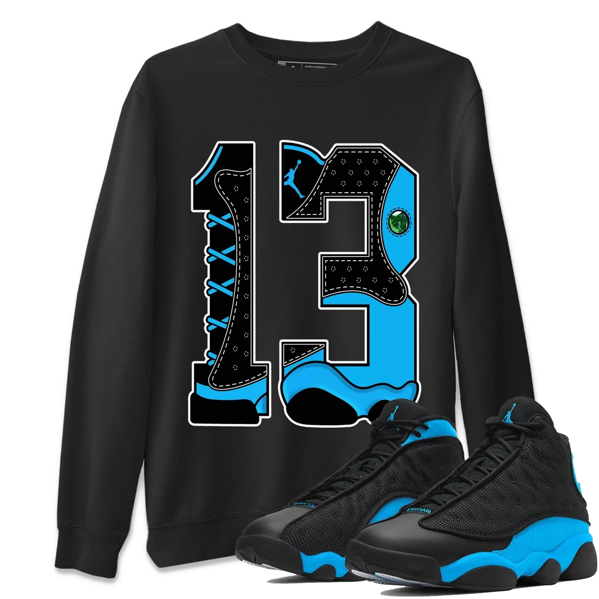 Number 13 Unisex Sweater – Air Jordan 13 UNC, Sneakers Matching Sweater