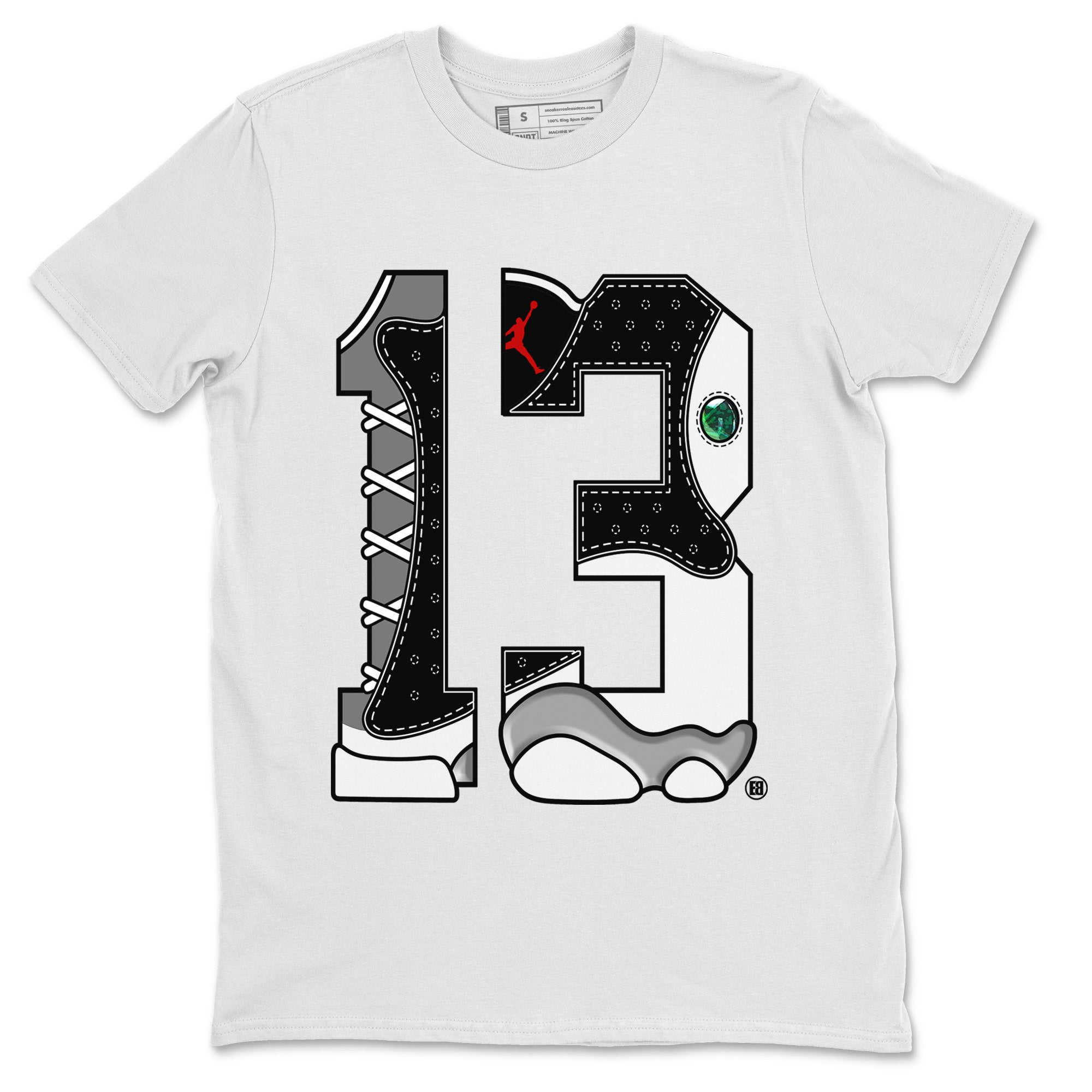 Number 13 Unisex Tshirt – Air Jordan 13 Black Flint