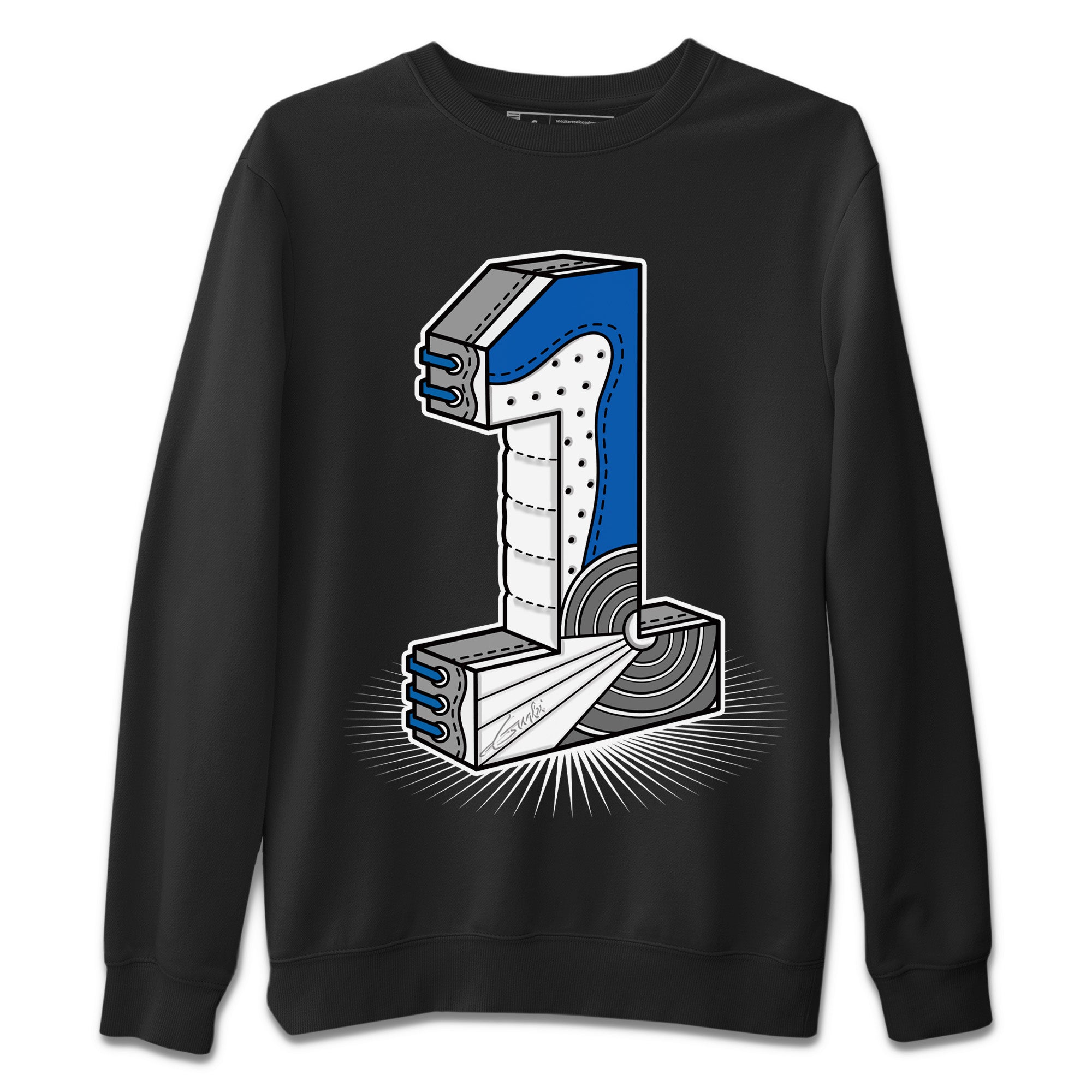 Number Statue Unisex Sweater – Air Jordan 1 True Blue, Sneakers Matching Sweater