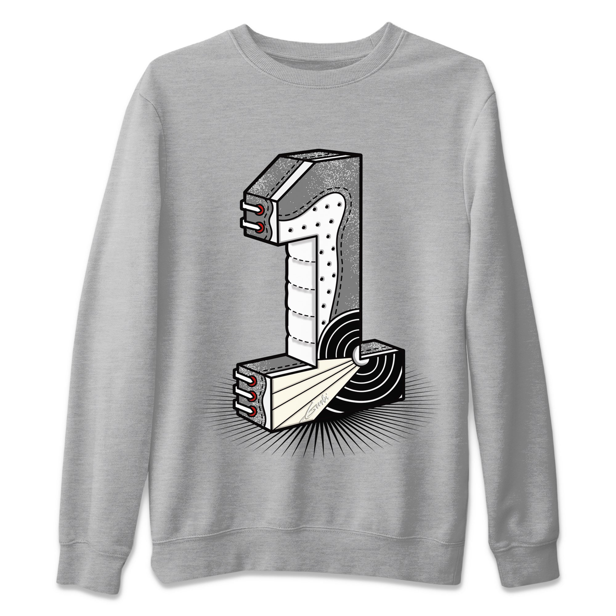 Number Statue Unisex Sweater – Air Jordan 1 Washed Heritage, Sneakers Matching Sweater