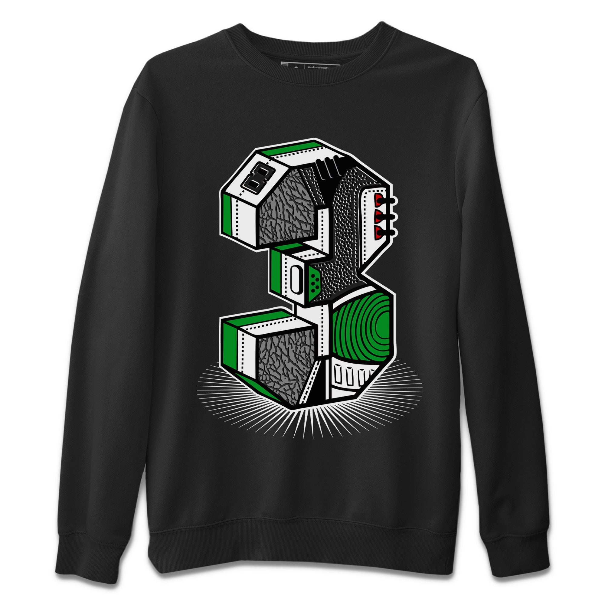 Number Statue Unisex Sweater – Air Jordan 3 Lucky Green, Sneakers Matching Sweater