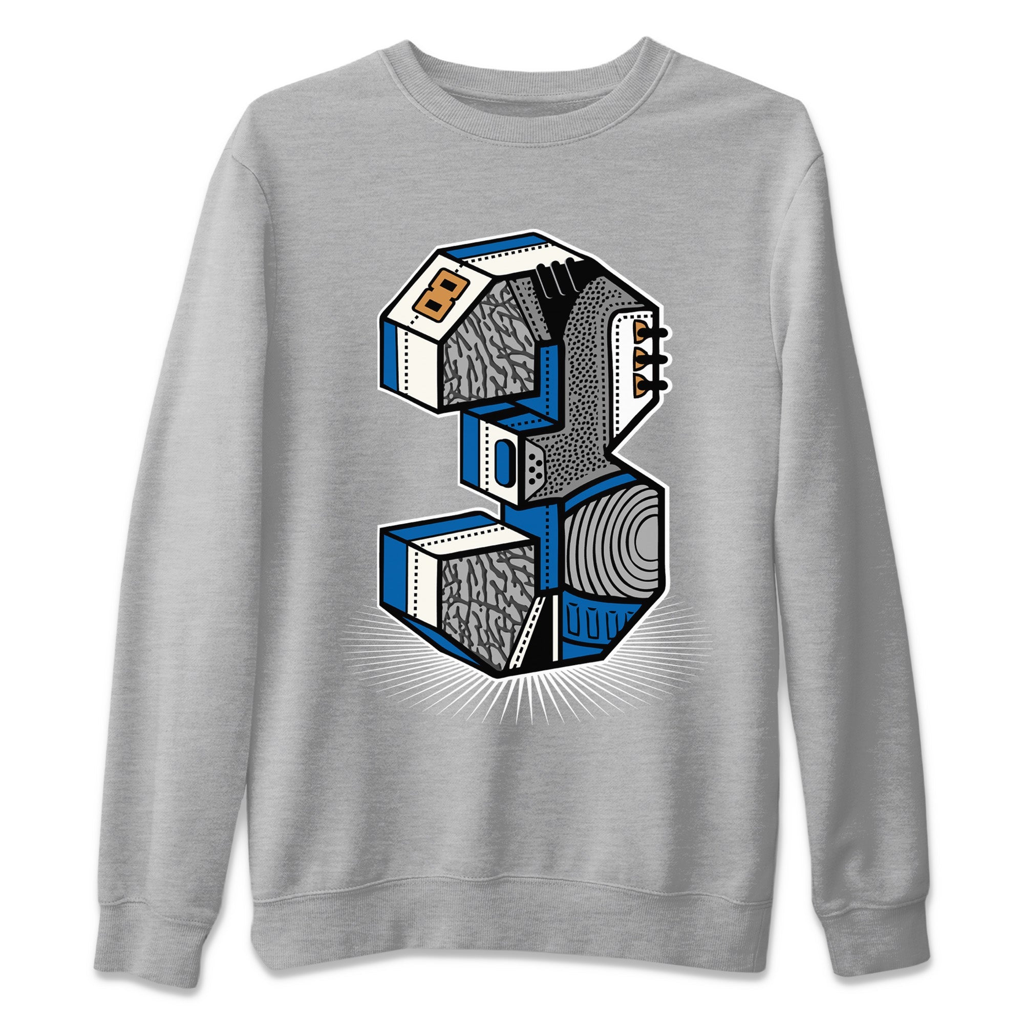 Number Statue Unisex Sweater – Air Jordan 3 Wizards, Sneakers Matching Sweater