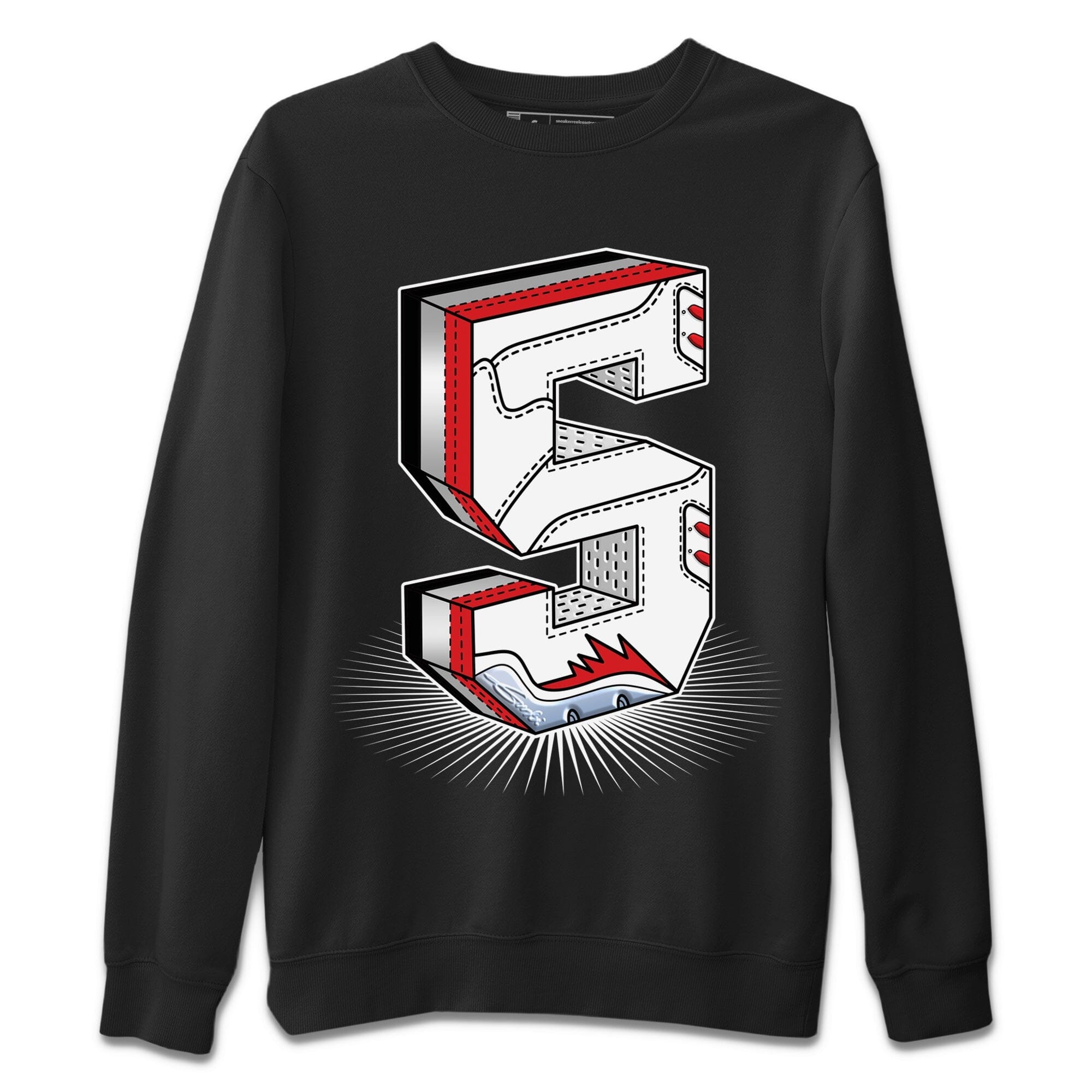 Number Statue Unisex Sweater – Air Jordan 5 Fire Red, Sneakers Matching Sweater