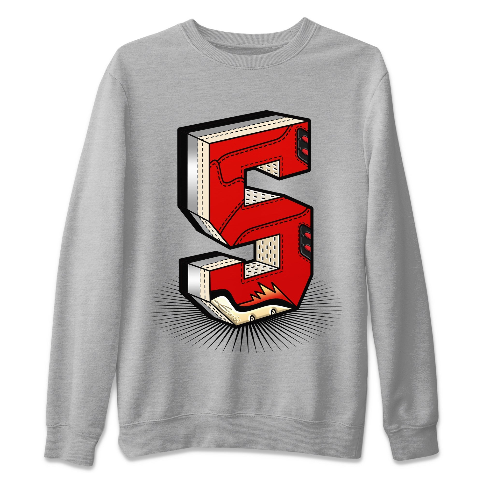 Number Statue Unisex Sweater – Air Jordan 5 Mars For Her, Sneakers Matching Sweater