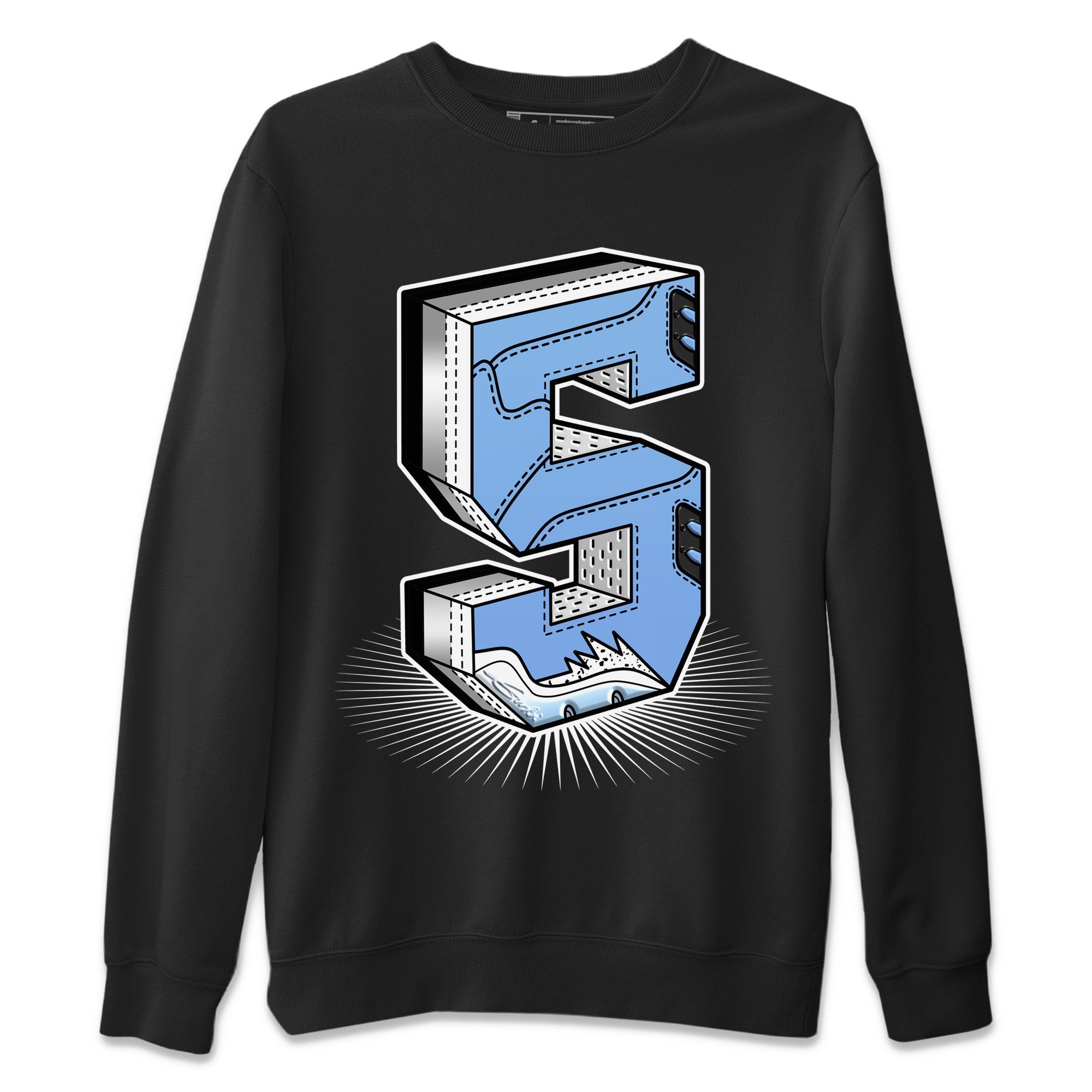 Number Statue Unisex Sweater – Air Jordan 5 UNC, Sneakers Matching Sweater