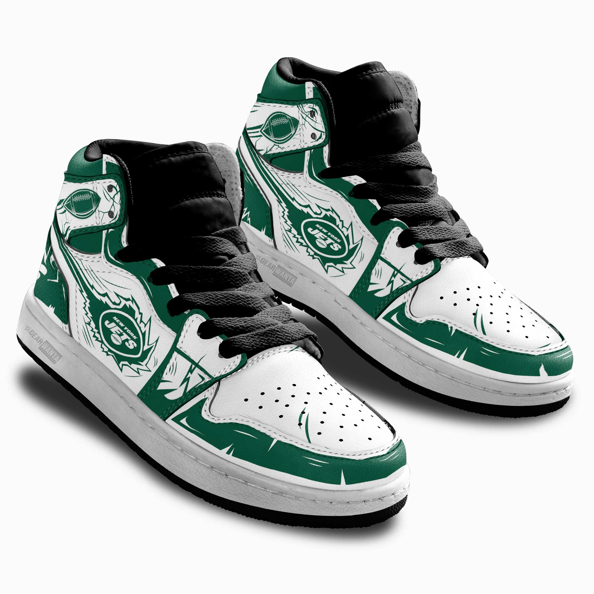 NY Jets Kid Sneakers For Kids, Air Jordan Hightop