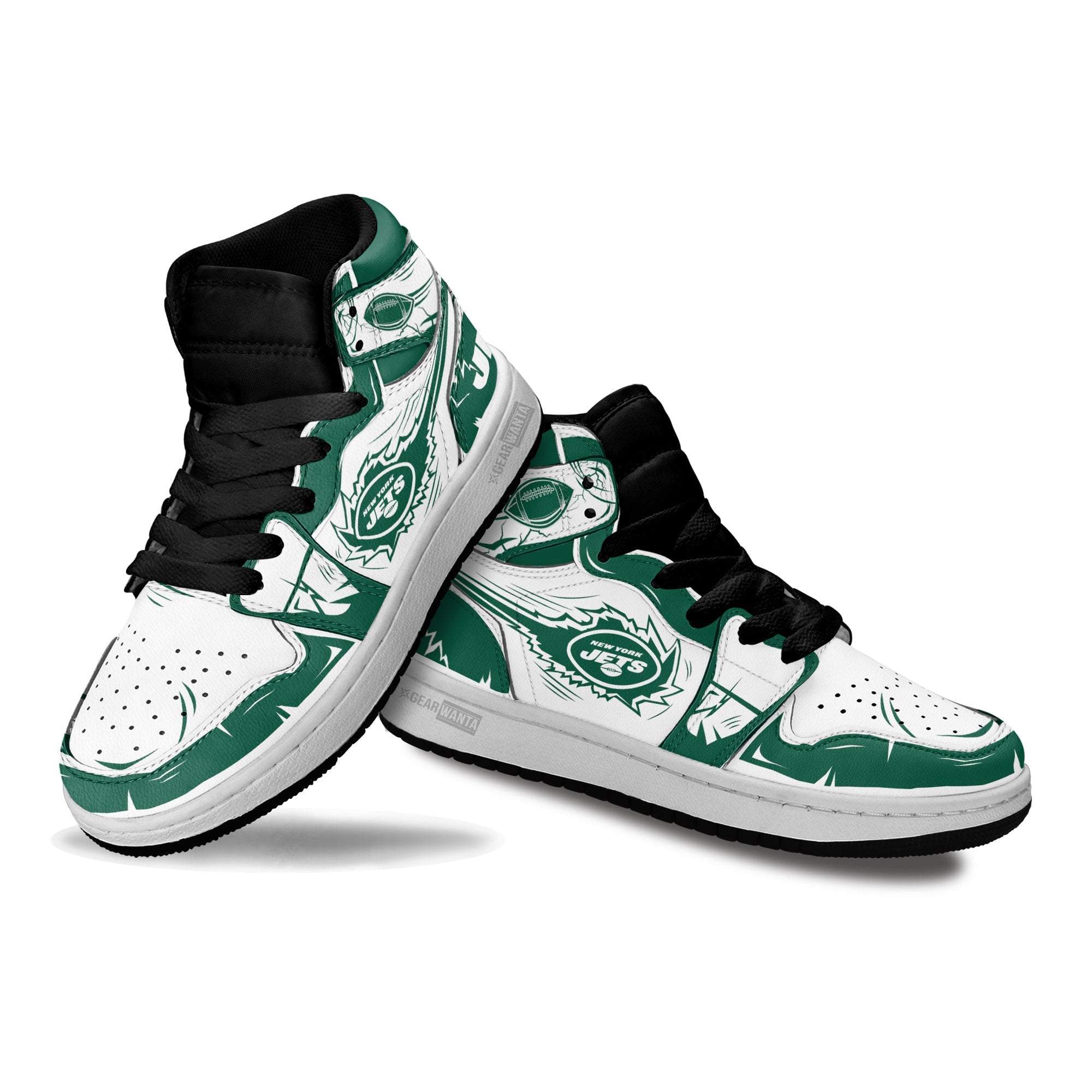 NY Jets Kid Sneakers For Kids, Air Jordan Hightop