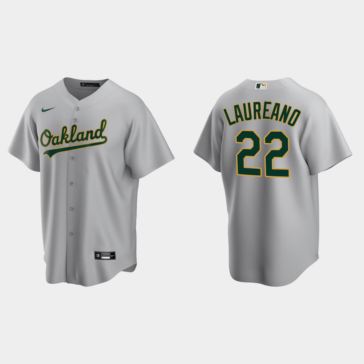 Oakland Athletics #22 Ramon Laureano Gray 2020 Road Jersey