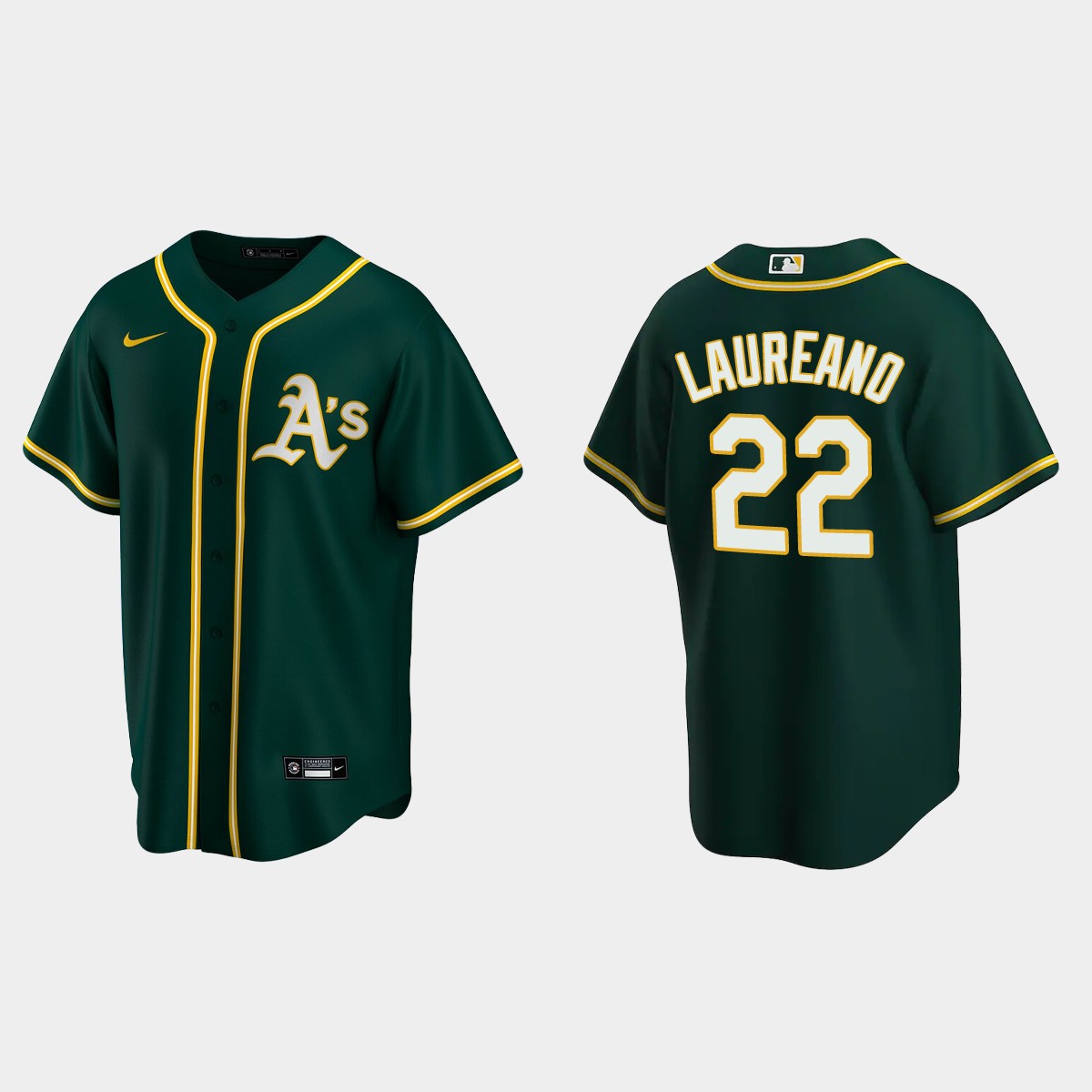 Oakland Athletics #22 Ramon Laureano Green 2020 Alternate Jersey