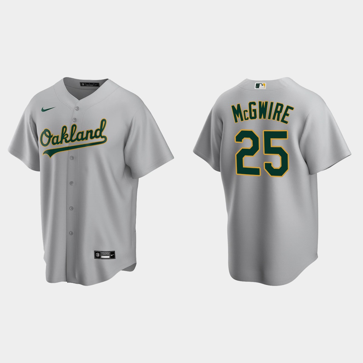 Oakland Athletics #25 Mark McGwire Gray 2020 Road Jersey