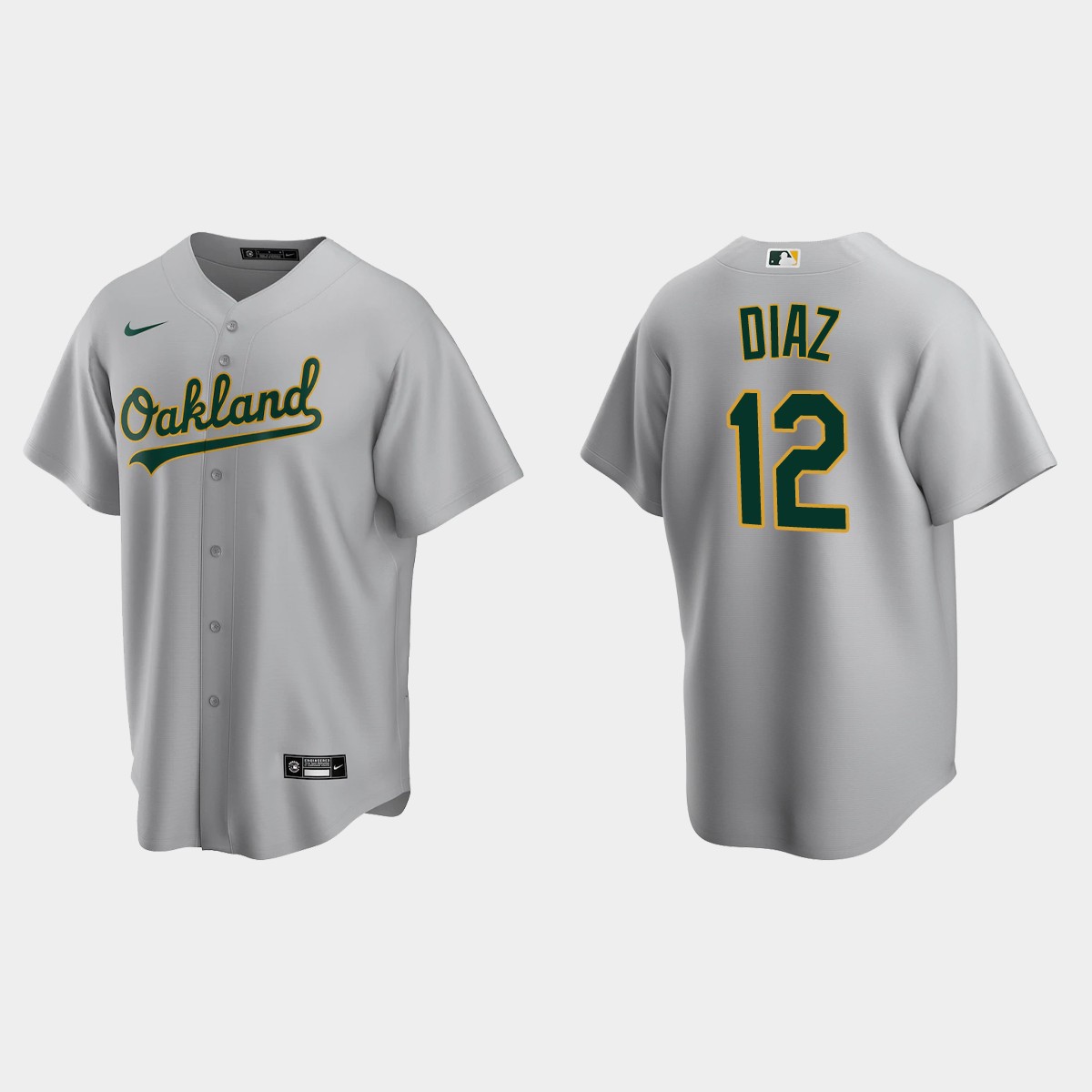 Oakland Athletics Aledmys Diaz Road Jersey - Gray