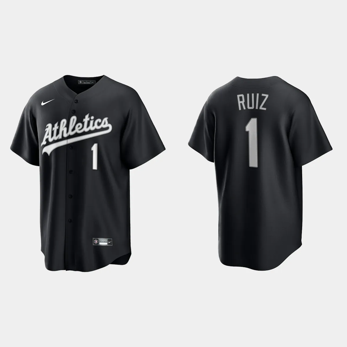 Oakland Athletics Esteury Ruiz Jersey - Black White