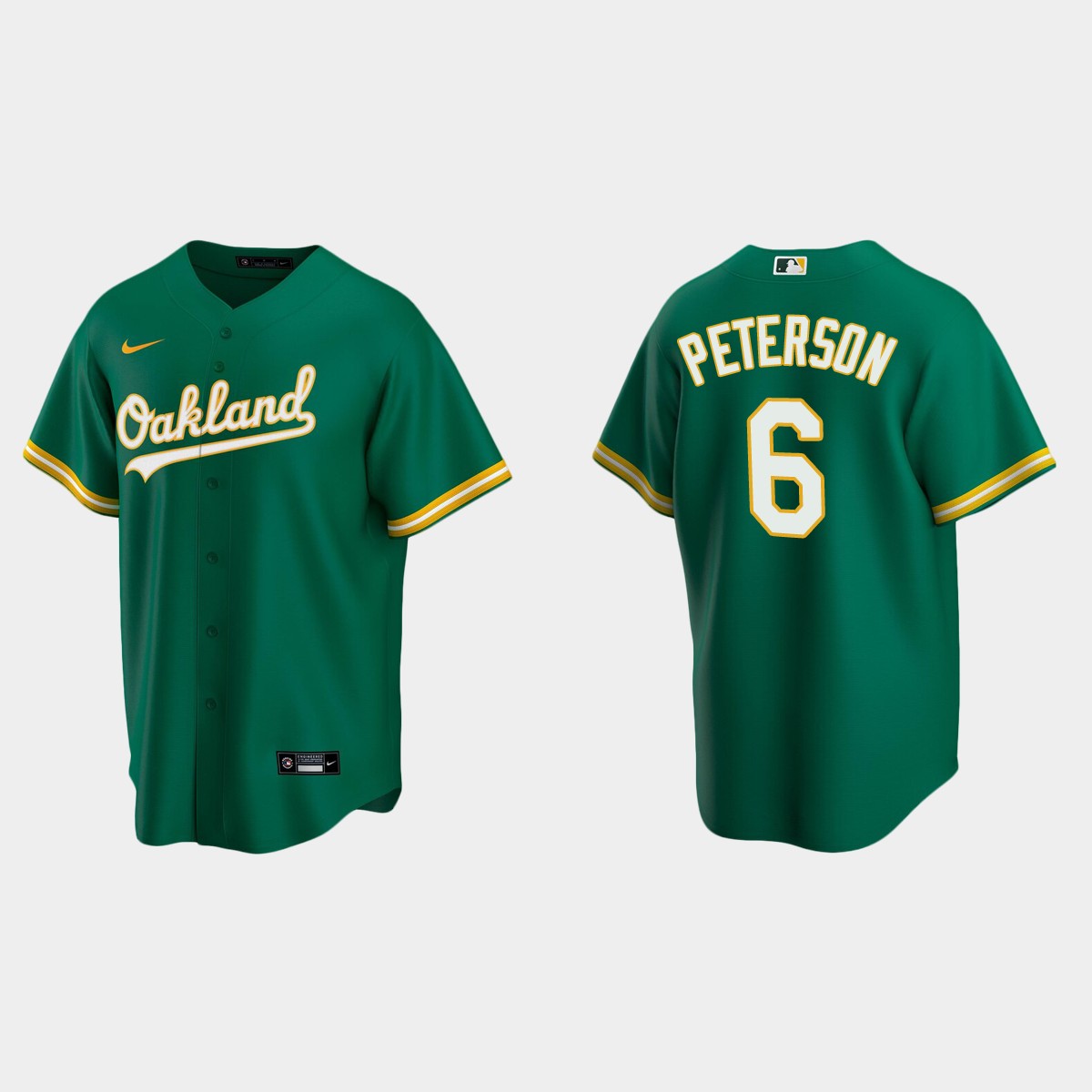 Oakland Athletics Jace Peterson Alternate Jersey - Kelly Green