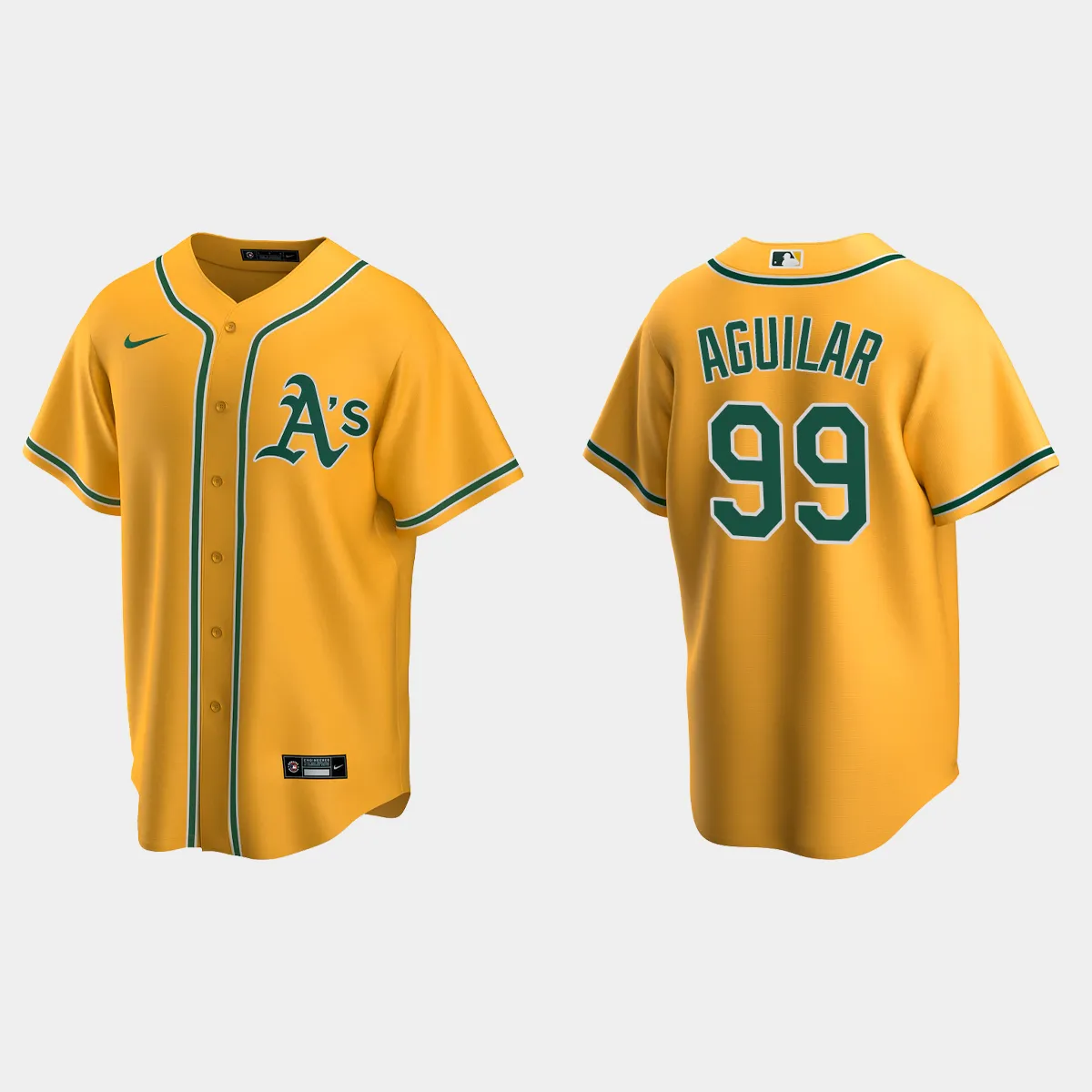 Oakland Athletics Jesus Aguilar Alternate Jersey - Gold