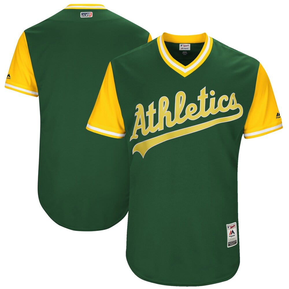 Oakland Athletics Majestic 2017 Players Weekend Team Stitched Jersey – Green
