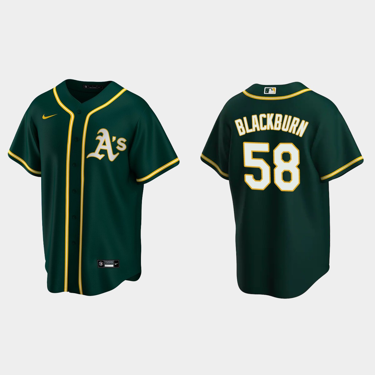 Oakland Athletics Paul Blackburn Alternate Jersey - Green