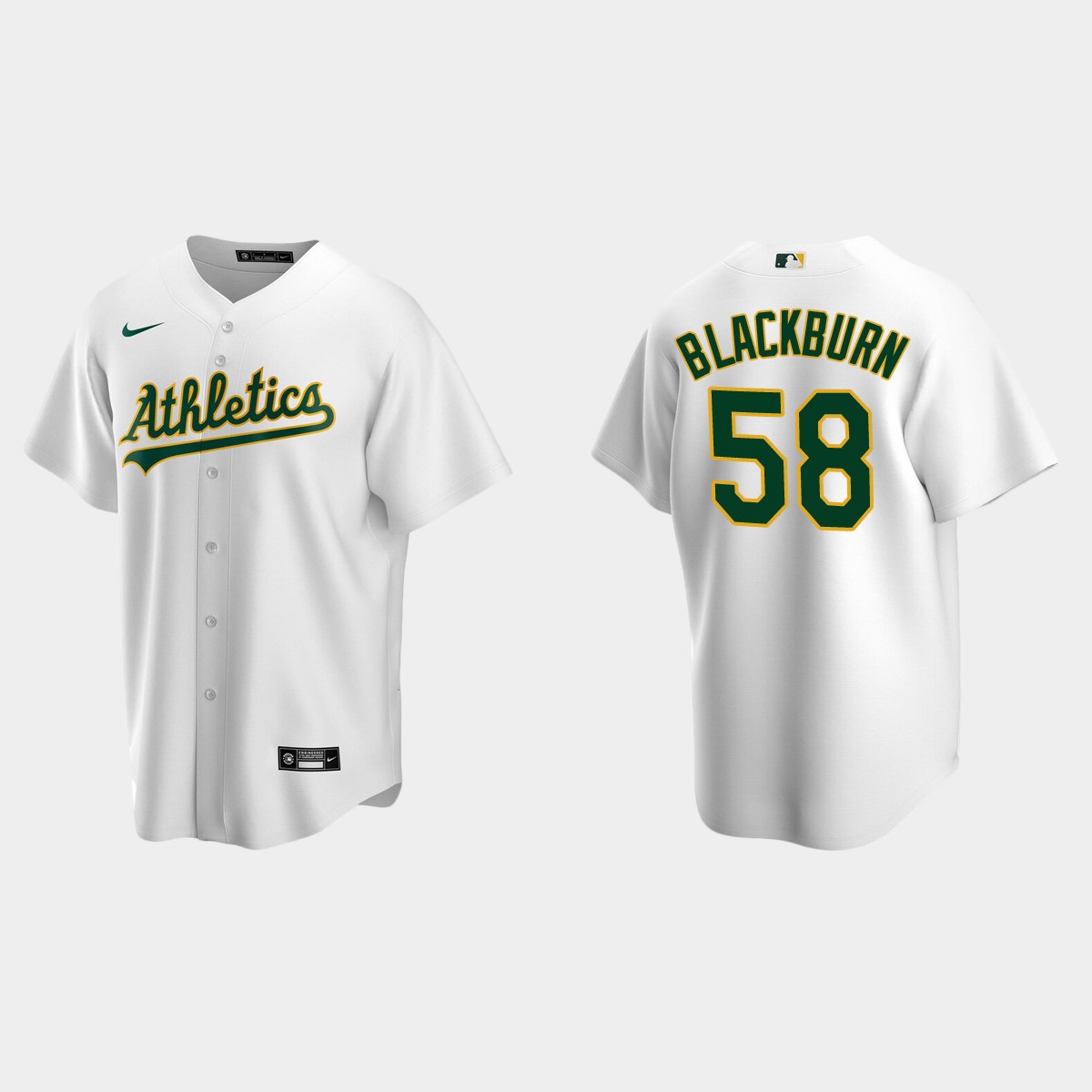 Oakland Athletics Paul Blackburn Home Jersey - White