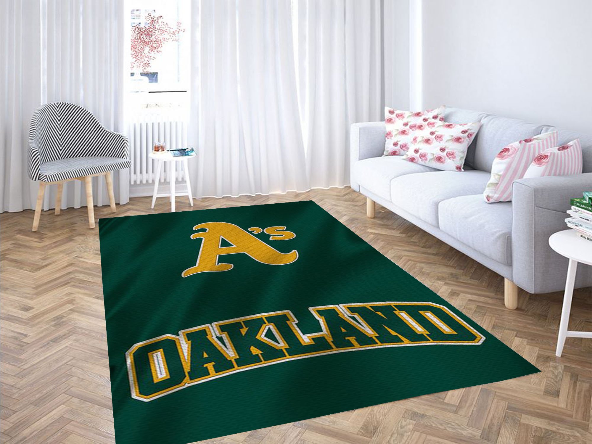 Oakland Athletics Wallpaper Carpet Rectangle Rug