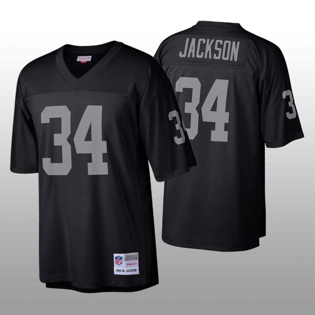 Oakland Raiders Bo Jackson Mitchell & Ness Black Legacy Jersey - Men's