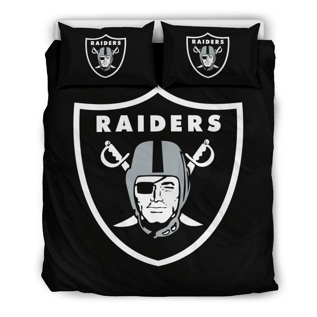 Oakland Raiders Duvet Cover Bedding Set