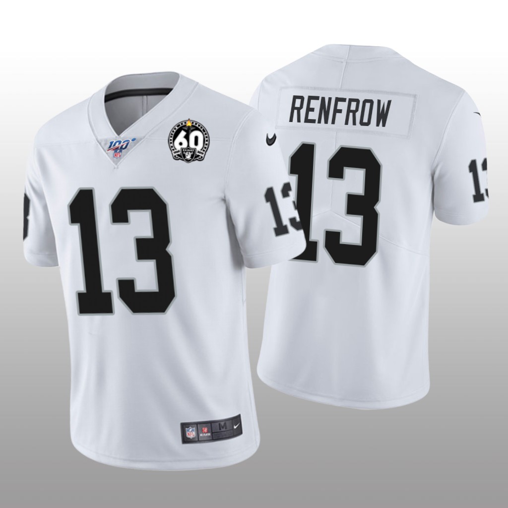 Oakland Raiders Hunter Renfrow White Limited Jersey 60th Anniversary - Men's
