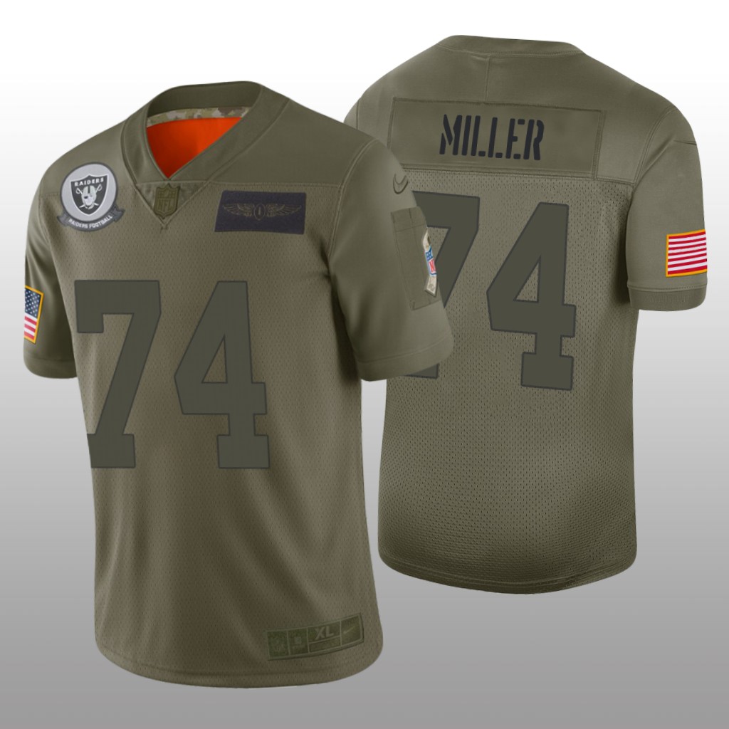 Oakland Raiders Kolton Miller Camo Limited Jersey 2019 Salute to Service - Men's