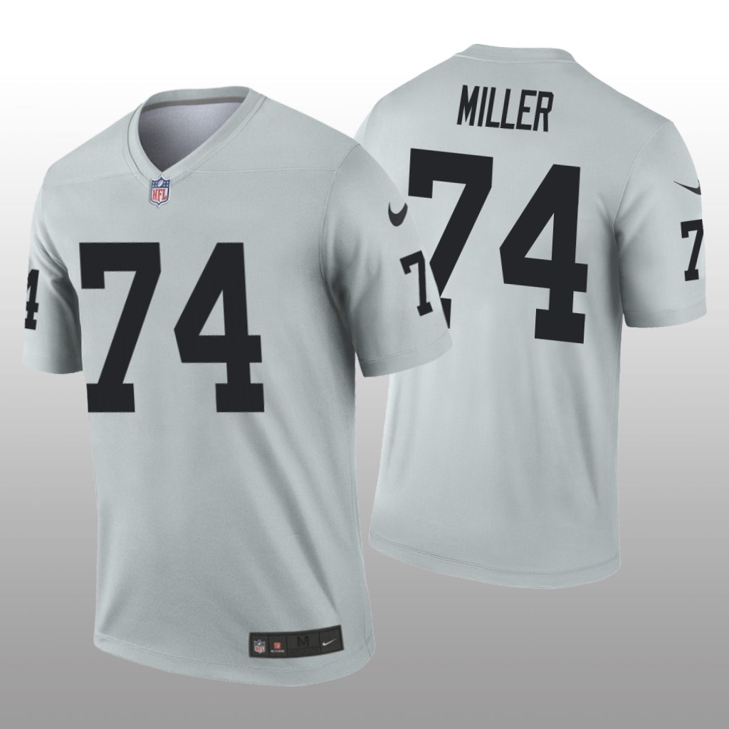 Oakland Raiders Kolton Miller Silver Jersey Inverted Legend - Men's