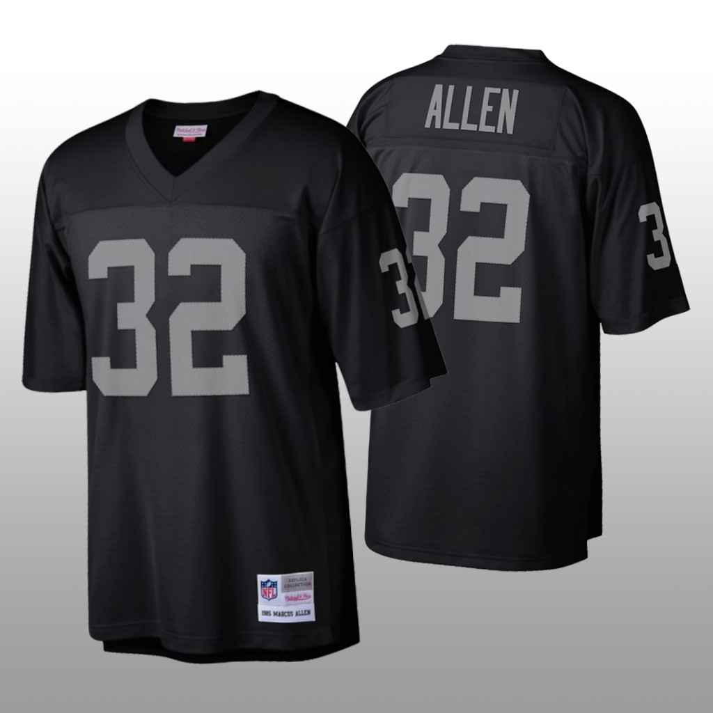 Oakland Raiders Marcus Allen Mitchell & Ness Black Legacy Jersey - Men's