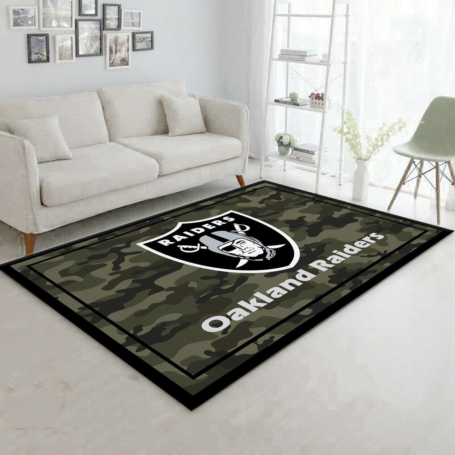 Oakland Raiders NFL Rectangle Rug – Custom Size And Printing