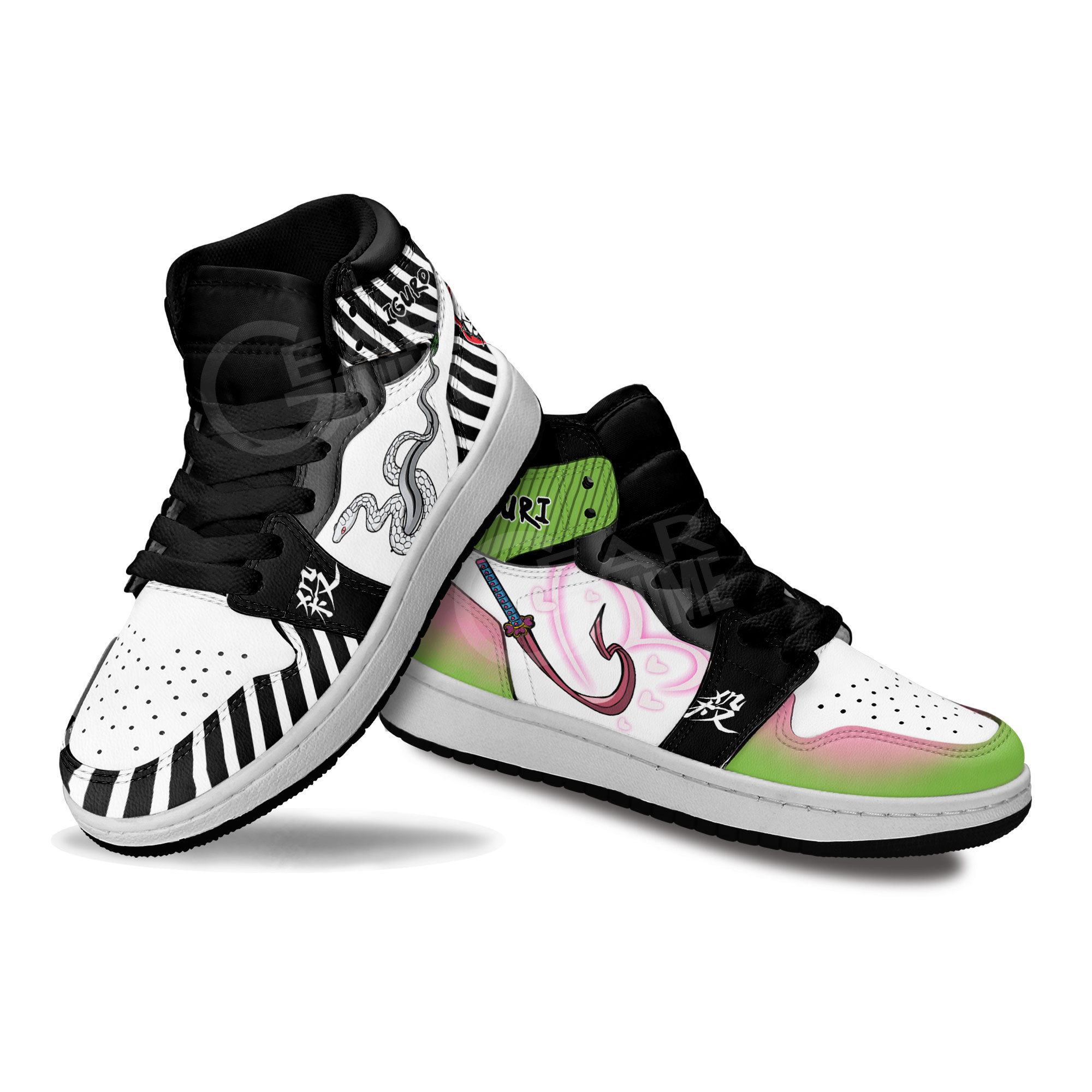 Obanai and Mitsuri Skills Kids Sneakers Demon Slayer Anime Shoes For Kids