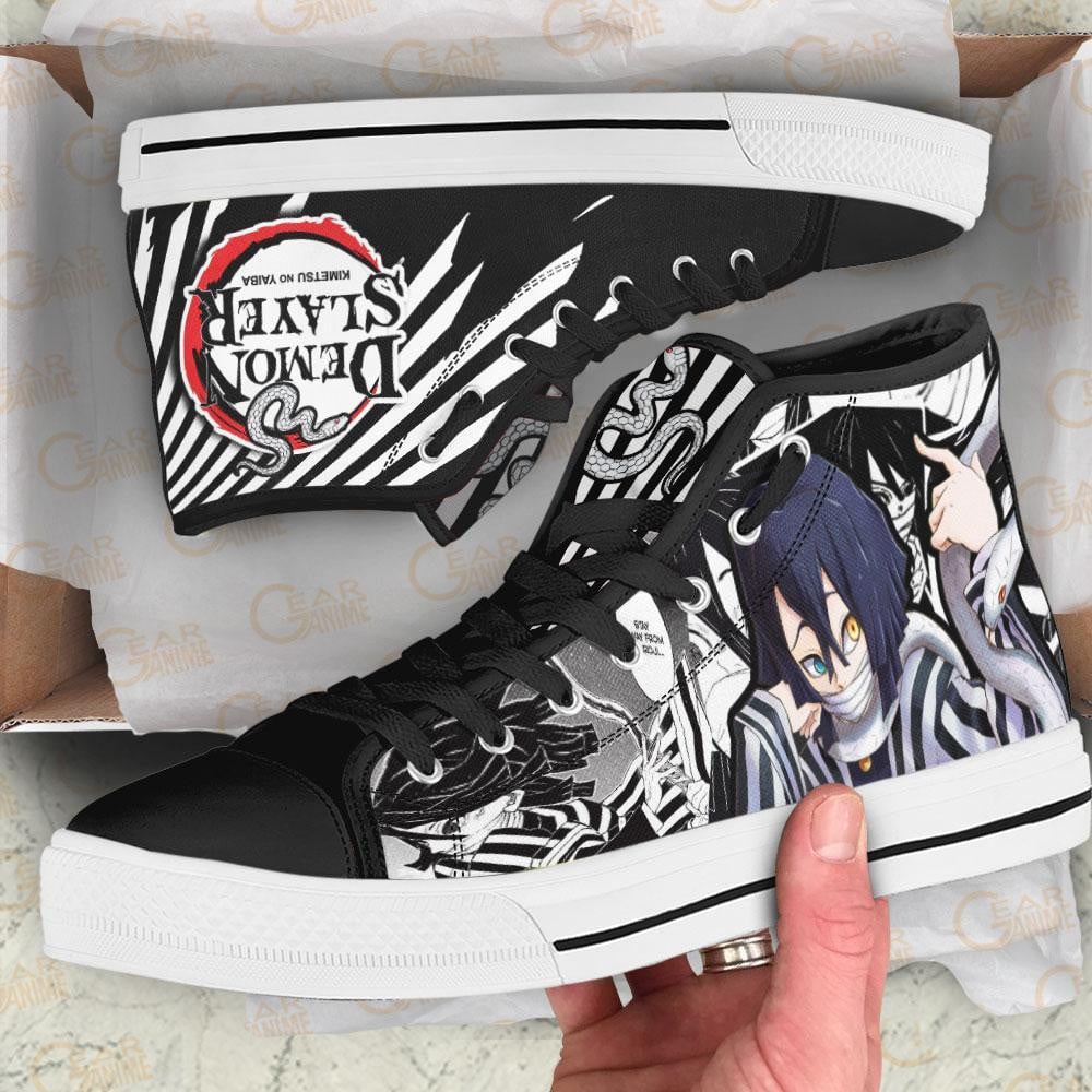 Obanai High Top Shoes Custom Anime Demon Slayer Sneakers