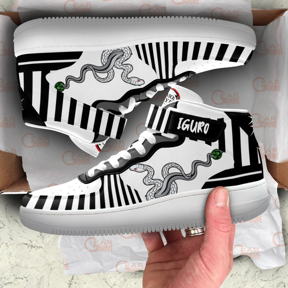 Obanai Sneakers Air Mid Custom Anime Demon Slayer Shoes