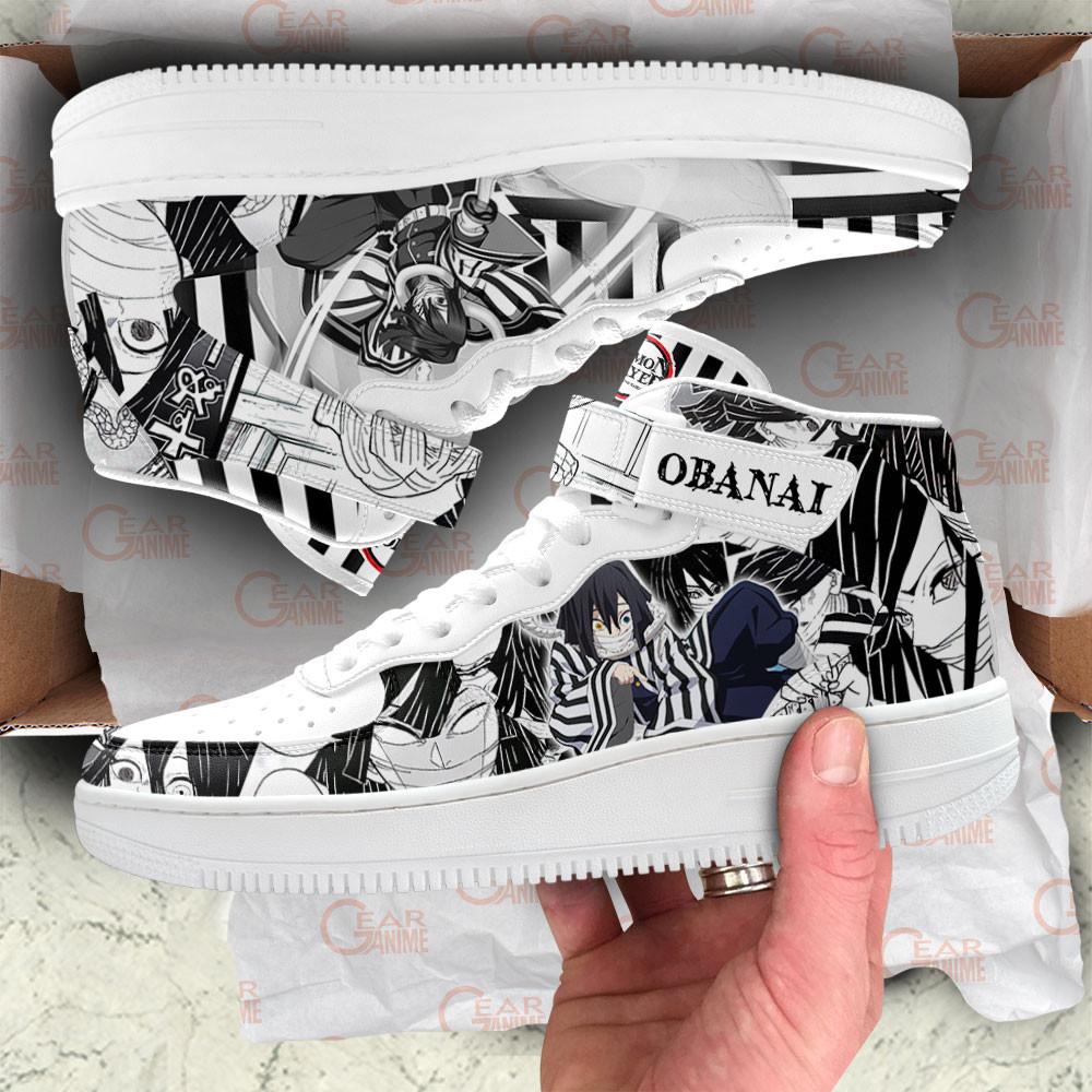 Obanai Sneakers Air Mid Demon Slayer Anime Shoes Mix Manga