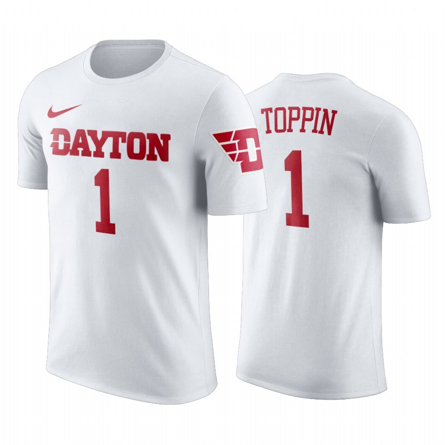 Obi Toppin Dayton Flyers White Home T-Shirt