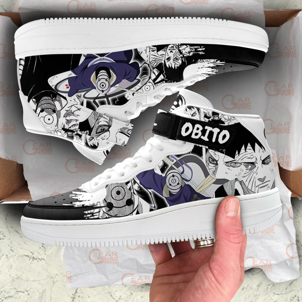 Obito Sneakers Air Mid Custom Anime Shoes Mix Manga