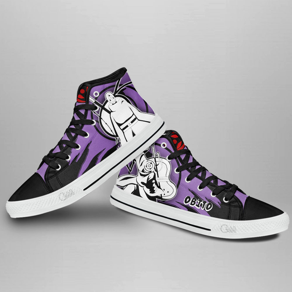 Obito Uchiha High Top Shoes Anime Sneakers Manga Style