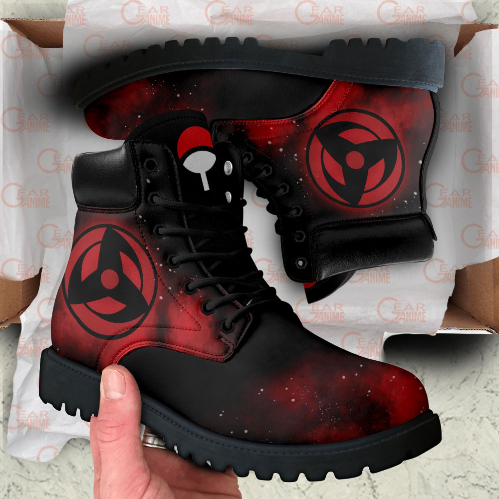Obito Uchiha Mangekyo Sharingan Boots Anime Custom Shoes