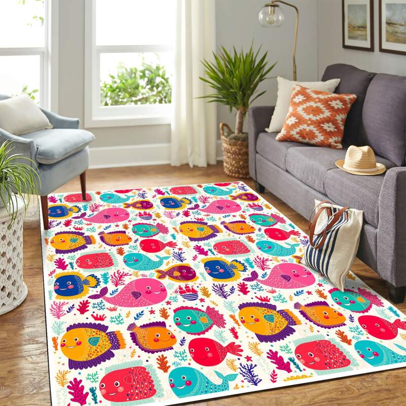 Ocean Art Pattern Mk Carpet Area Rectangle Rug