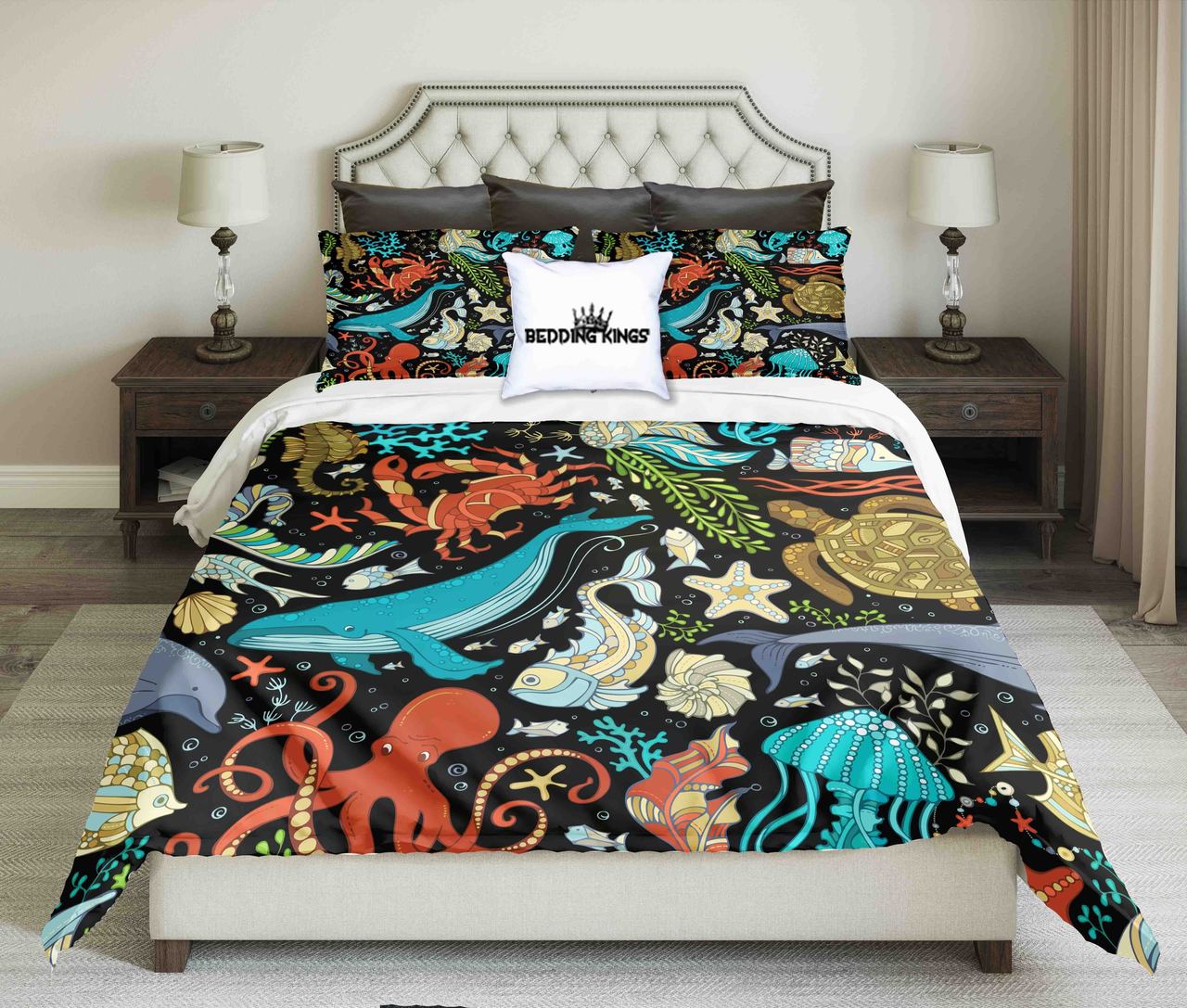 Ocean Design Kings 3D Customized Duvet Cover Bedding Set
